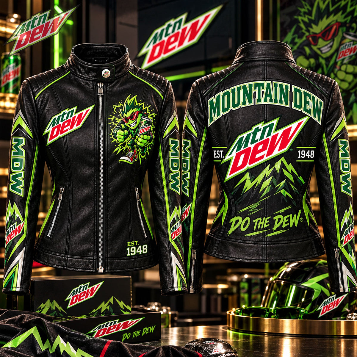 Women's Leather Zip-up Jacket HANNN TND MODE 26102612