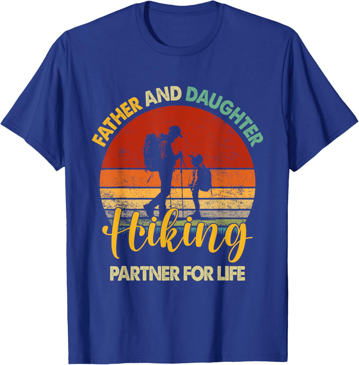 Retro Father Daughter Hiking Partner For Life Fathers Day